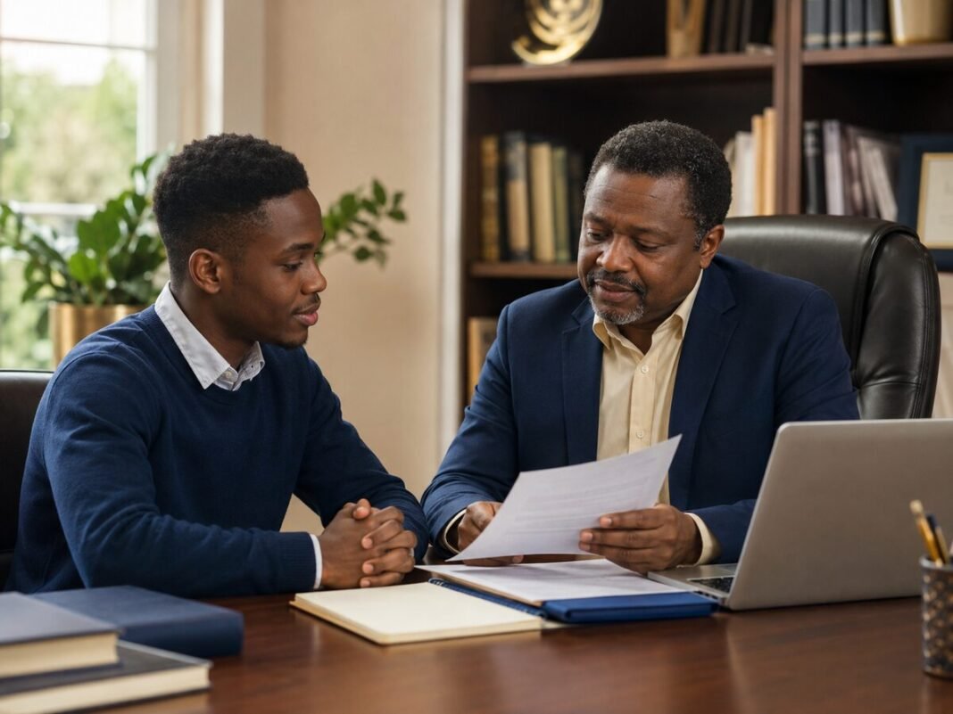 Scholarship recommendation letter meeting with an academic referee