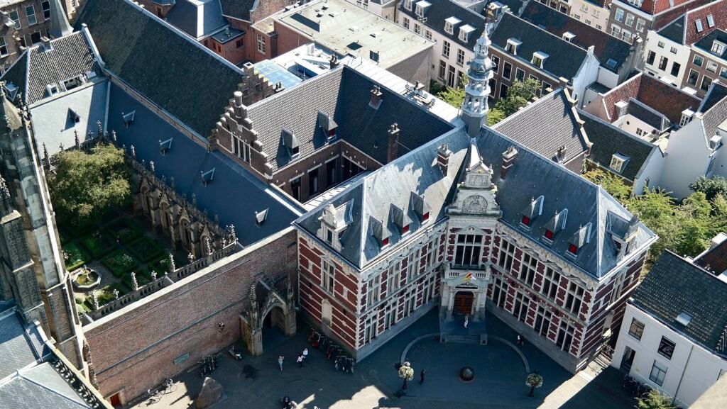 Aerial view of the Utrecht University Academy Building in the Netherlands