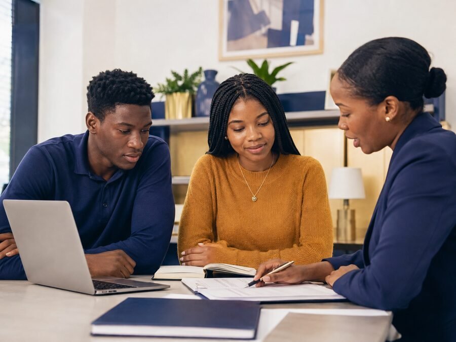 African students receiving practical study abroad application guidance