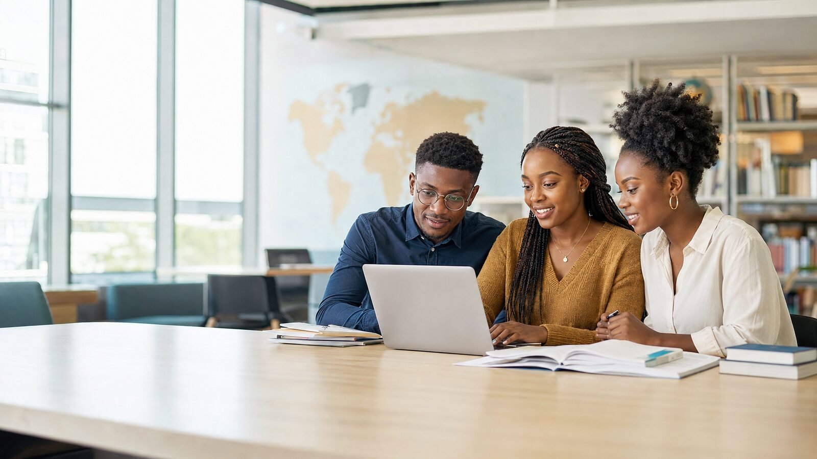 African students exploring scholarships and international education opportunities